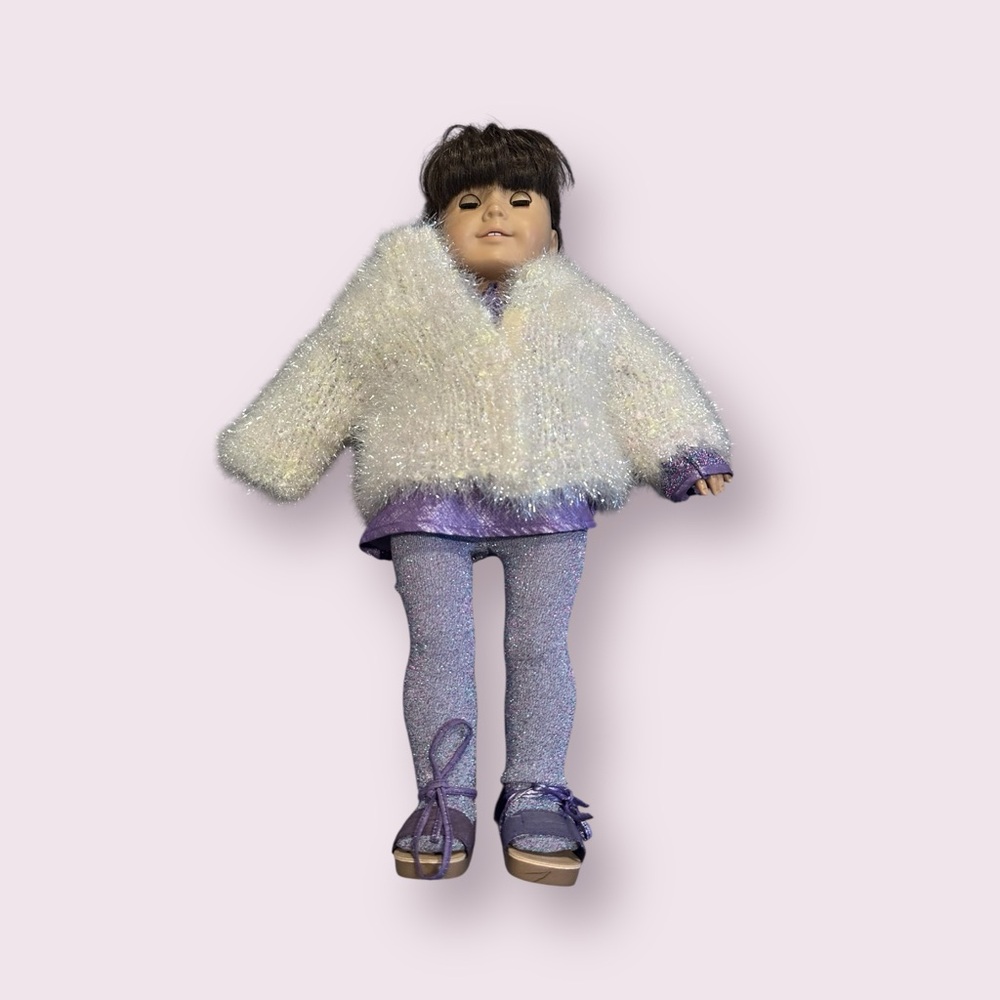 Pleasant Company American Girl Doll With Purple Sparkle Outfit And Jacket